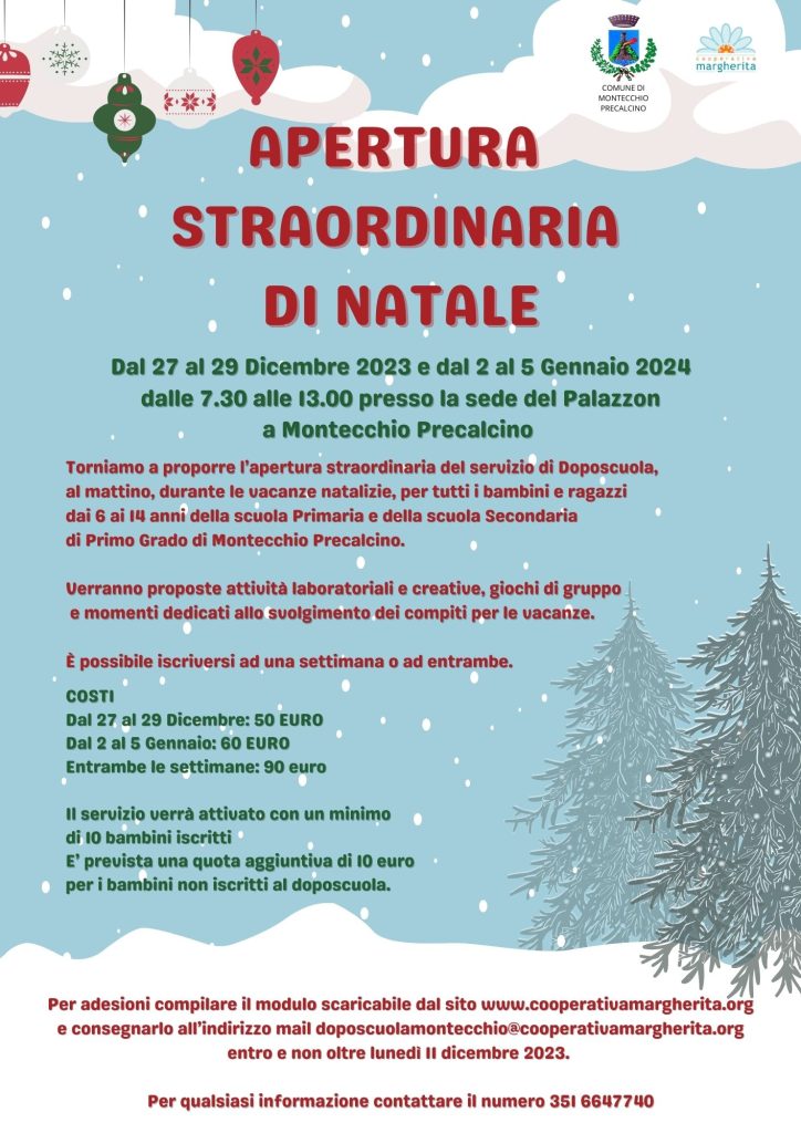 apertura straordinaria di natale