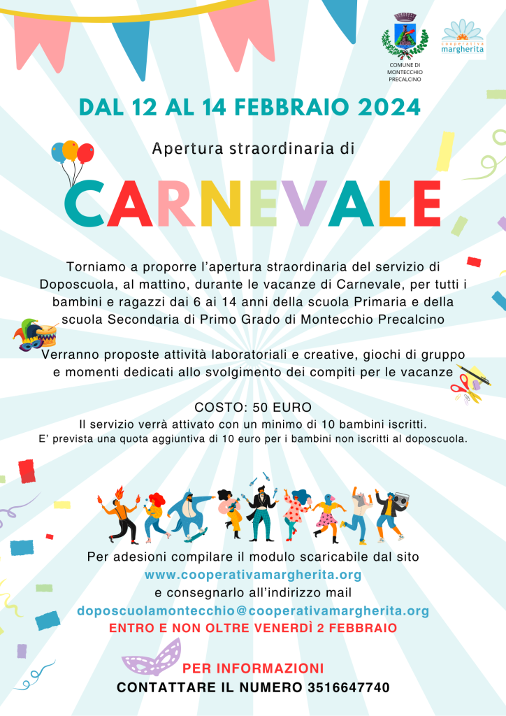 apertura straordinaria di carnevale