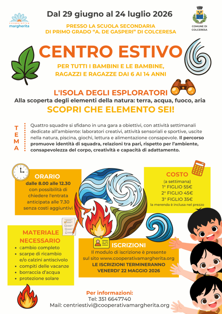 centro estivo 2026 colceresa