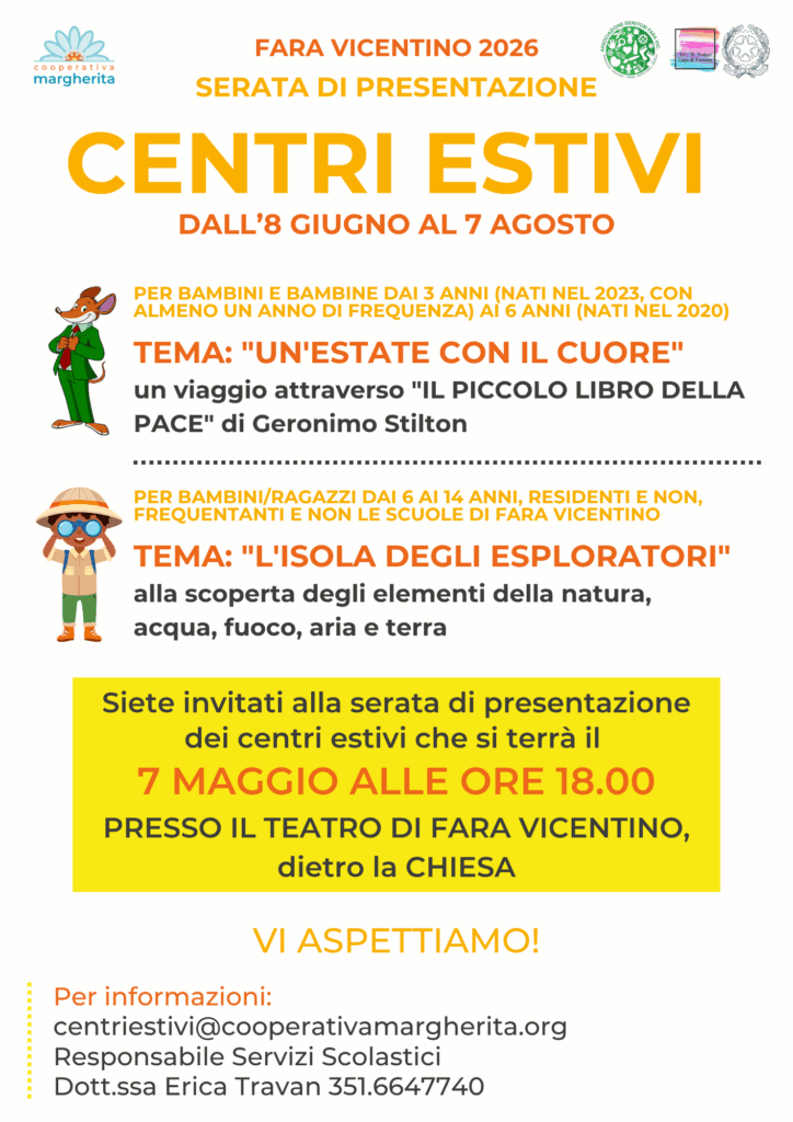 centri estivi fara vicentino 2026