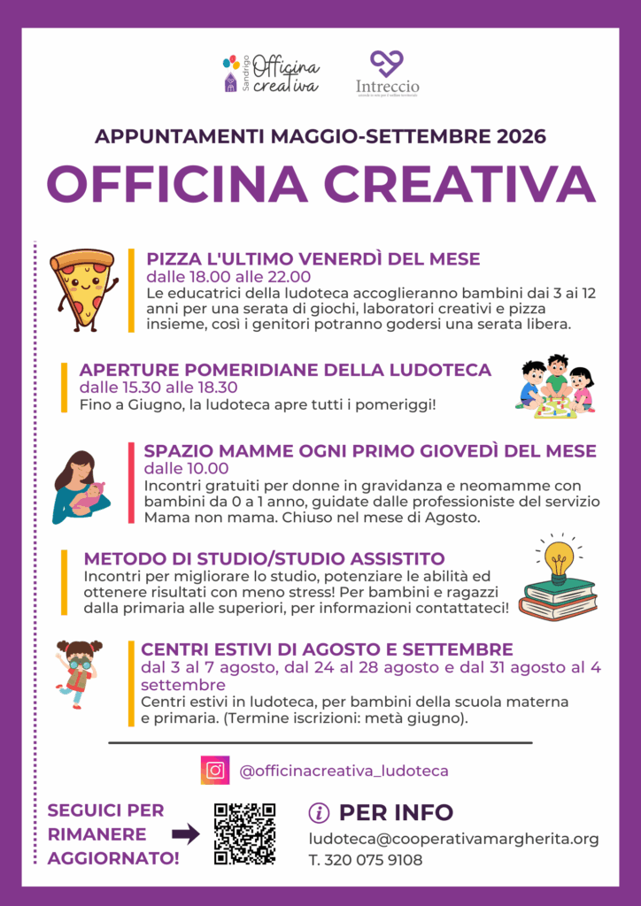 officina creativa appuntamenti maggio settembre